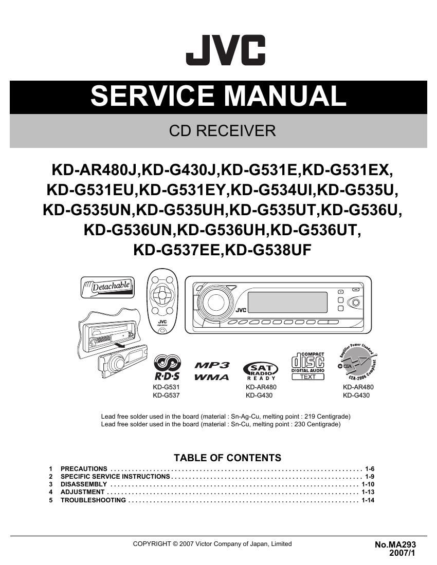 Jvc KDG 531 EX Service Manual