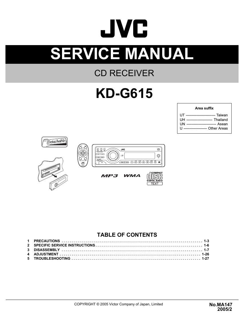 Jvc KDG 615 Service Manual
