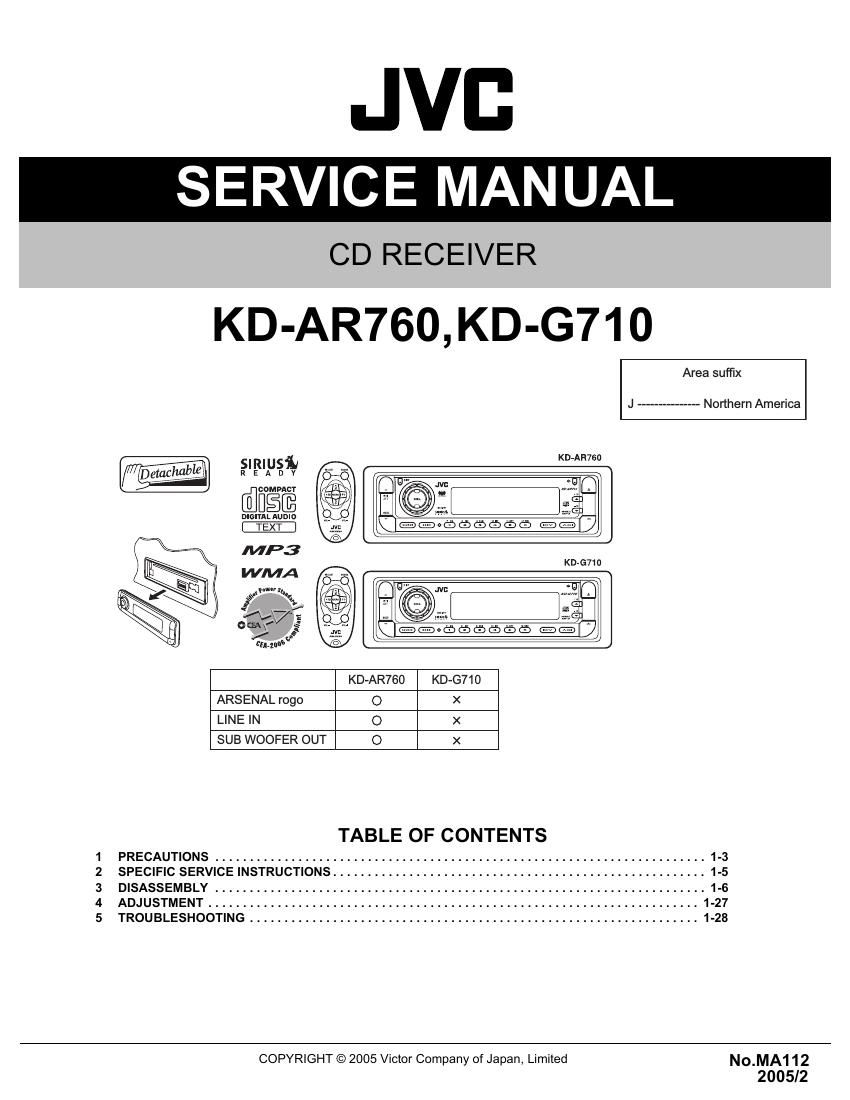 Jvc KDG 710 Service Manual