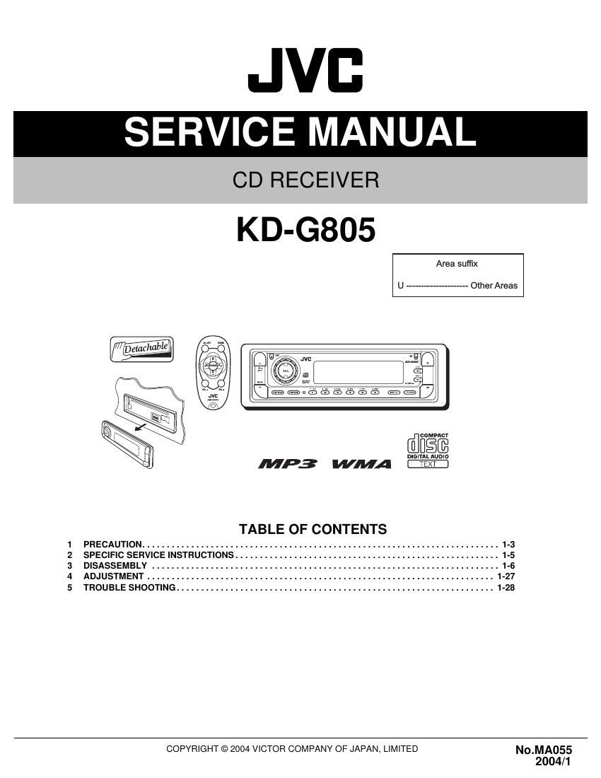 Jvc KDG 805 Service Manual