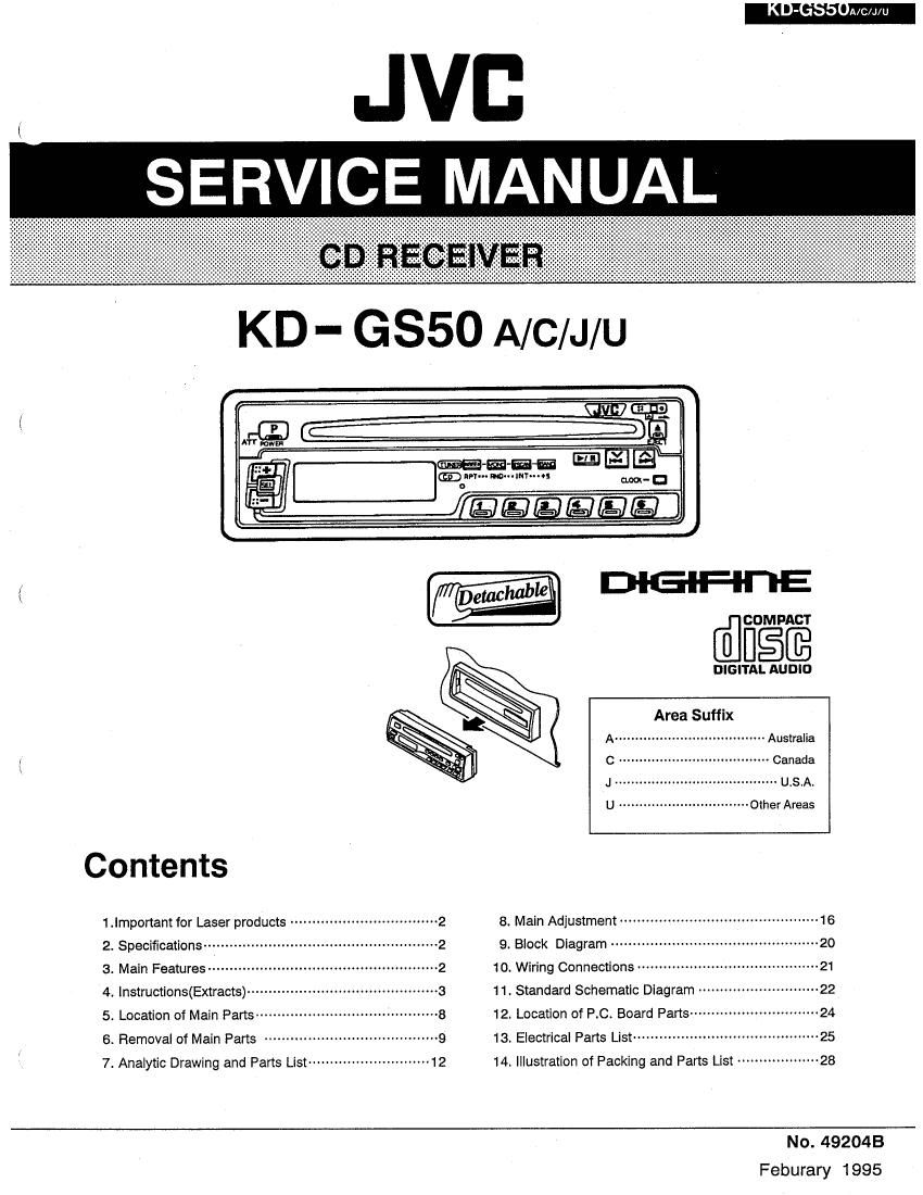 Jvc KDGS 50 Service Manual