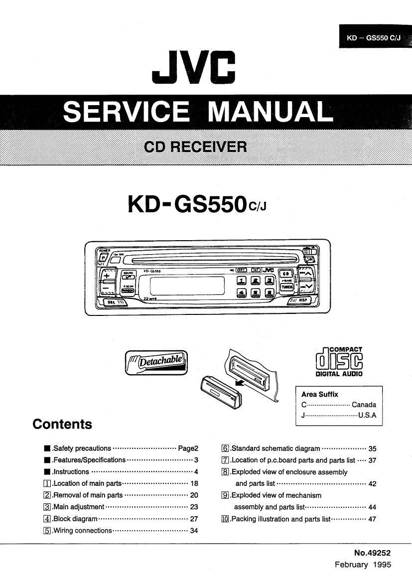 Jvc KDGS 550 Service Manual