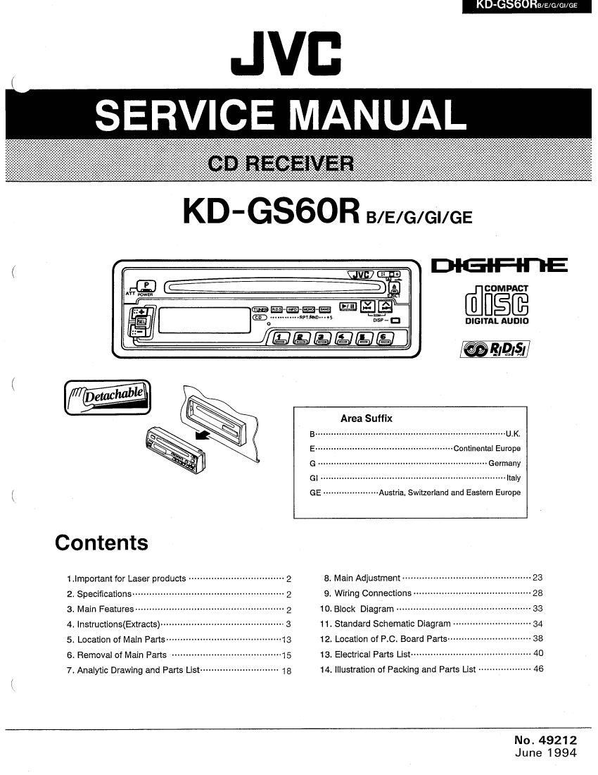 Jvc KDGS 60 R Service Manual