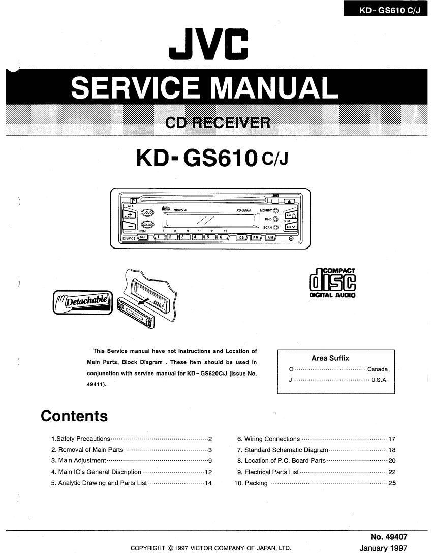 Jvc KDGS 610 Service Manual