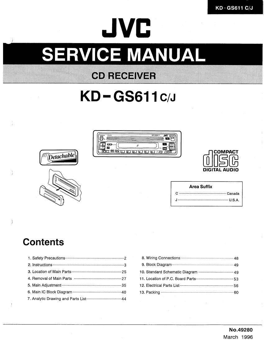 Jvc KDGS 611 Service Manual