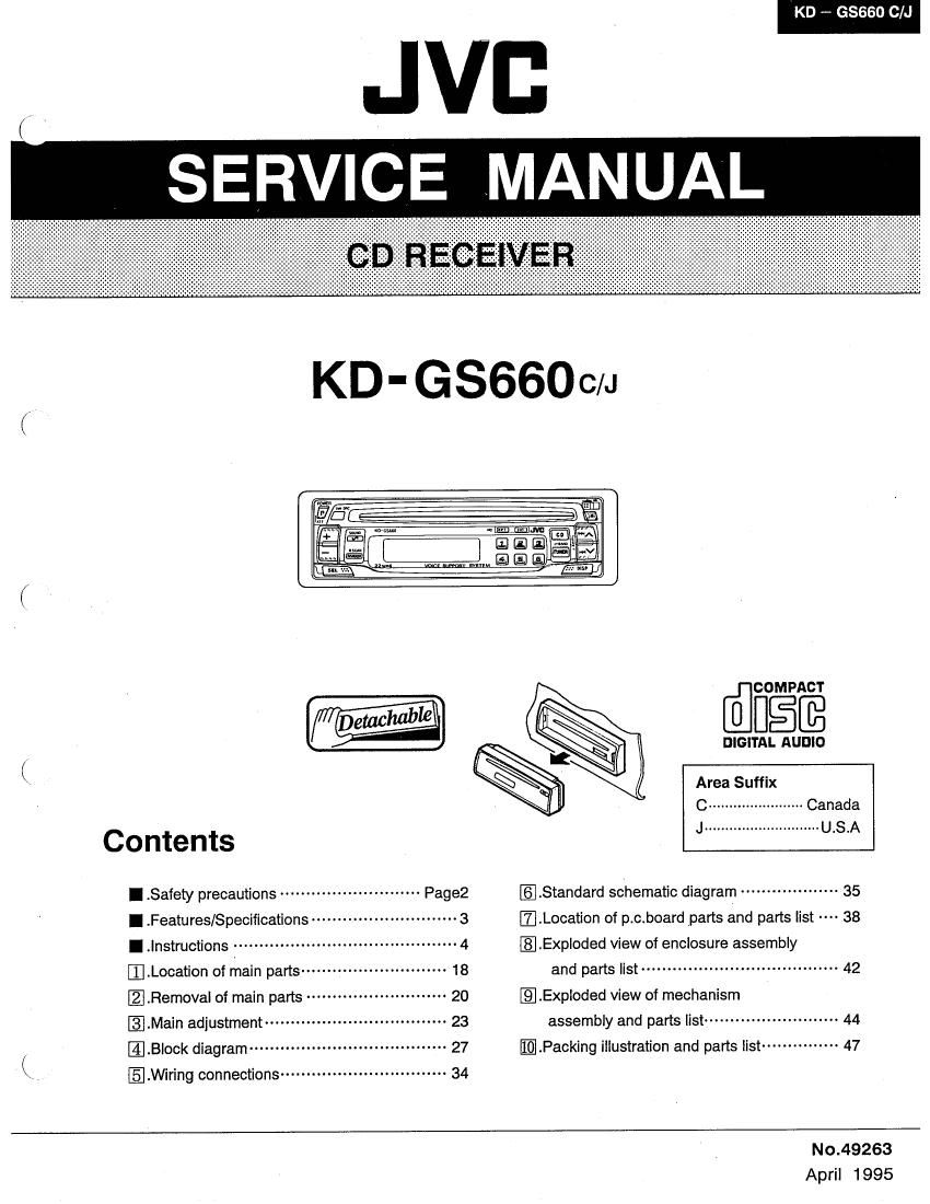 Jvc KDGS 660 Service Manual