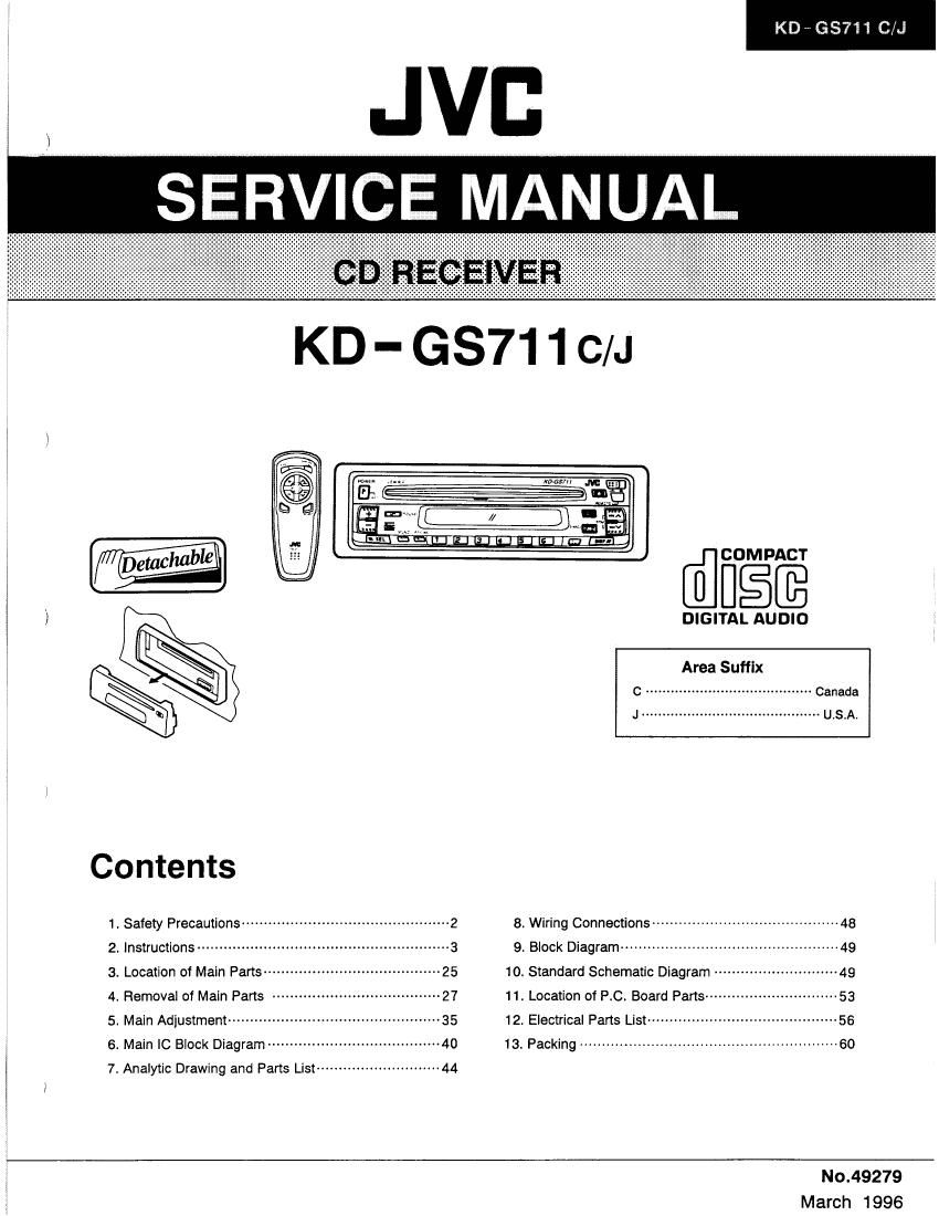 Jvc KDGS 711 Service Manual