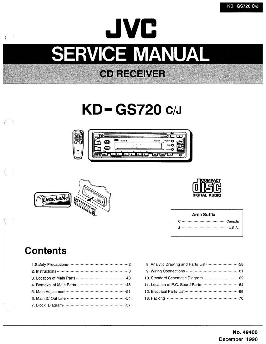 Jvc KDGS 720 Service Manual