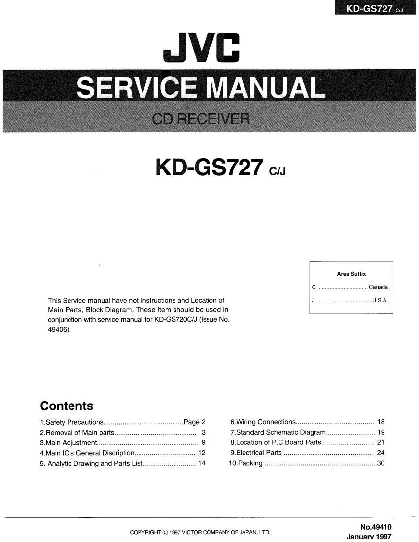 Jvc KDGS 727 Service Manual