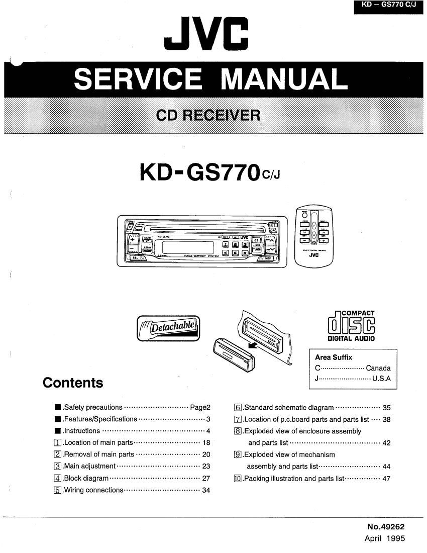 Jvc KDGS 770 Service Manual