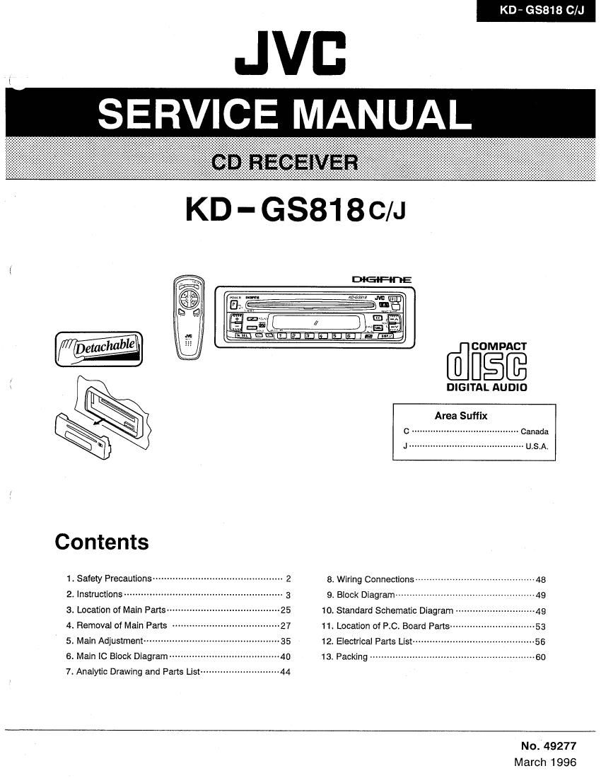 Jvc KDGS 818 Service Manual