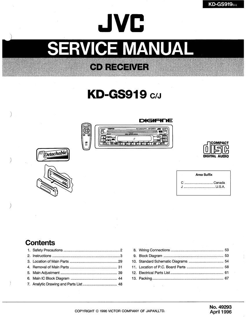 Jvc KDGS 919 Service Manual