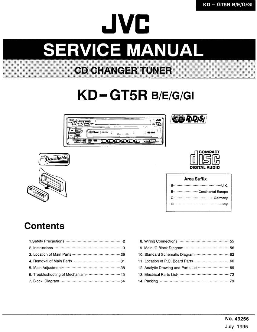Jvc KDGT 5 R Service Manual