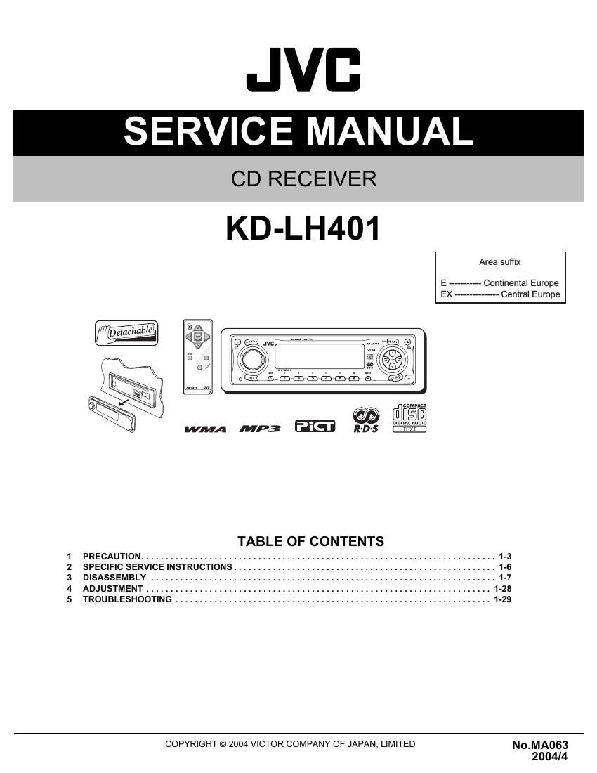 Jvc KDLH 401 Service Manual
