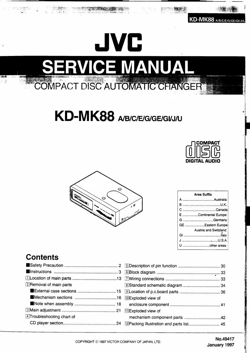 Jvc KDMK 88 Service Manual