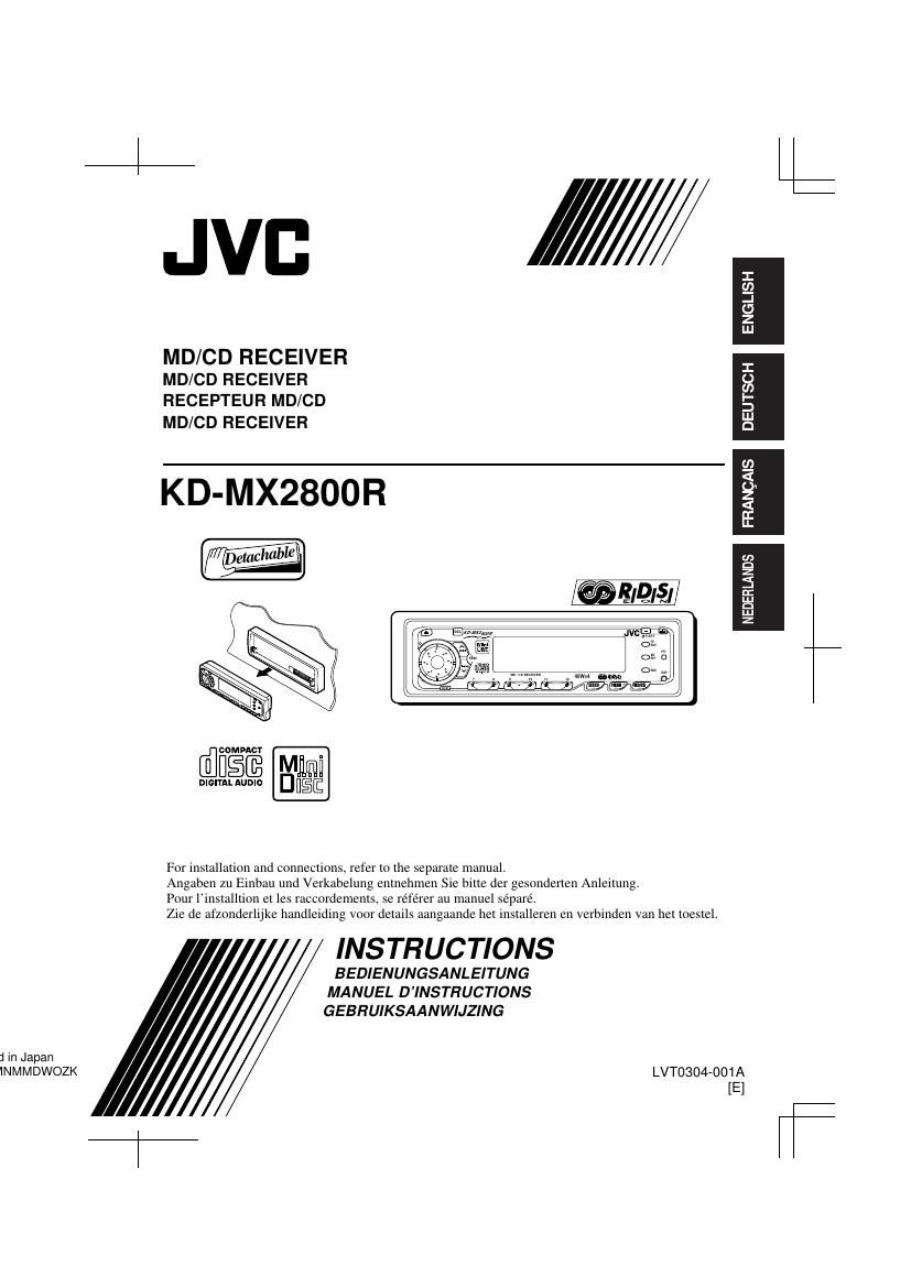 Jvc KDMX 2800 R Owners Manual