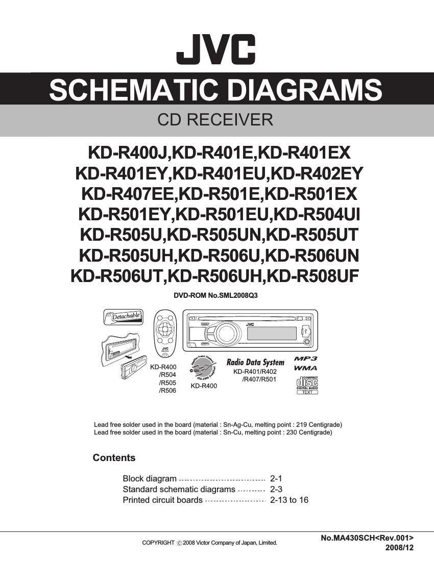 Jvc KDR 402 Service Manual
