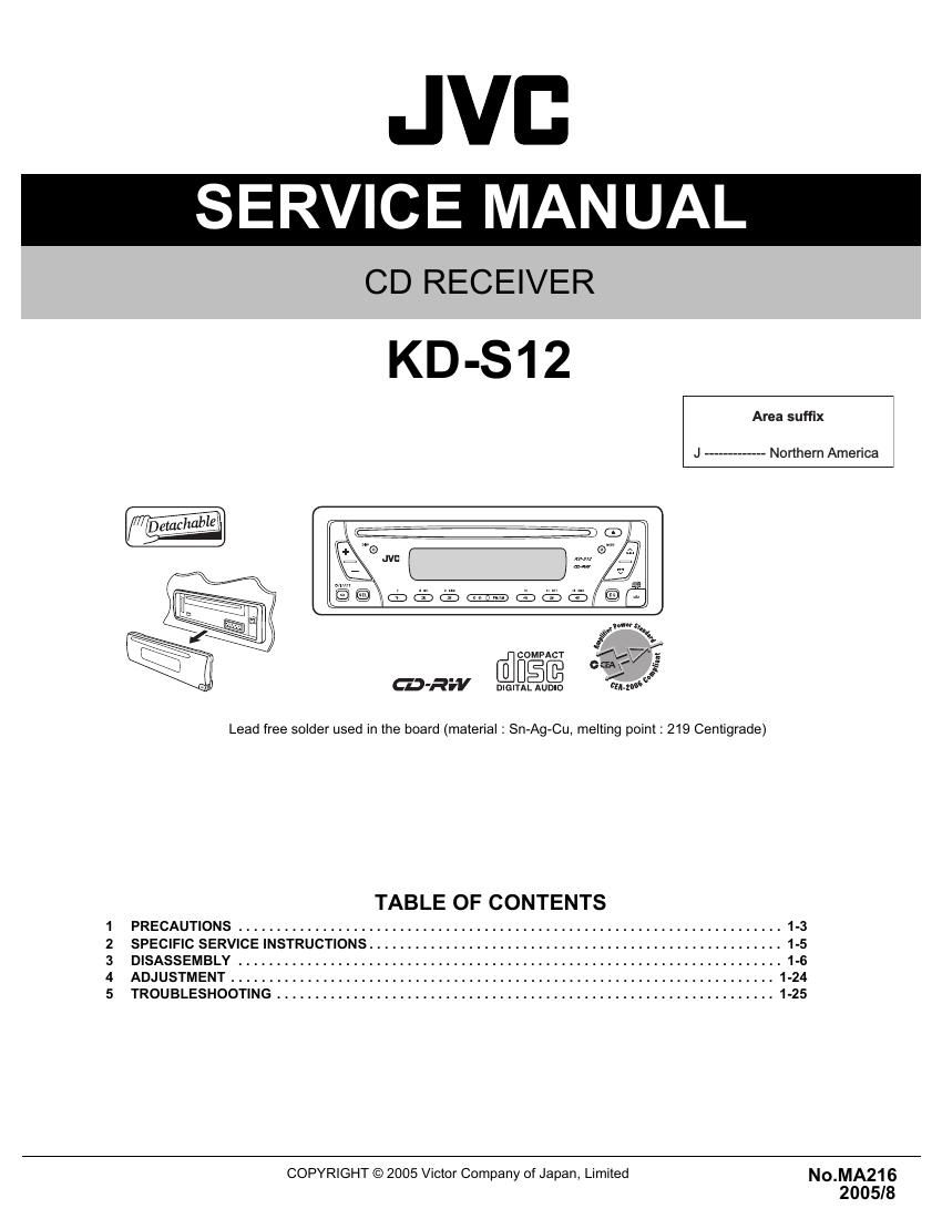Jvc KDS 12 Service Manual