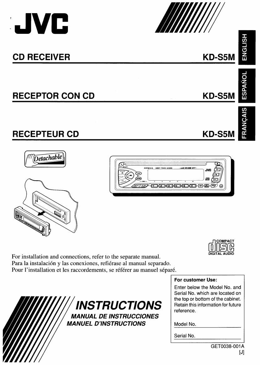 Jvc KDS 5 M Owners Manual