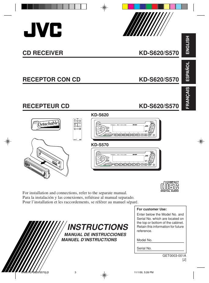 Jvc KDS 570 Owners Manual
