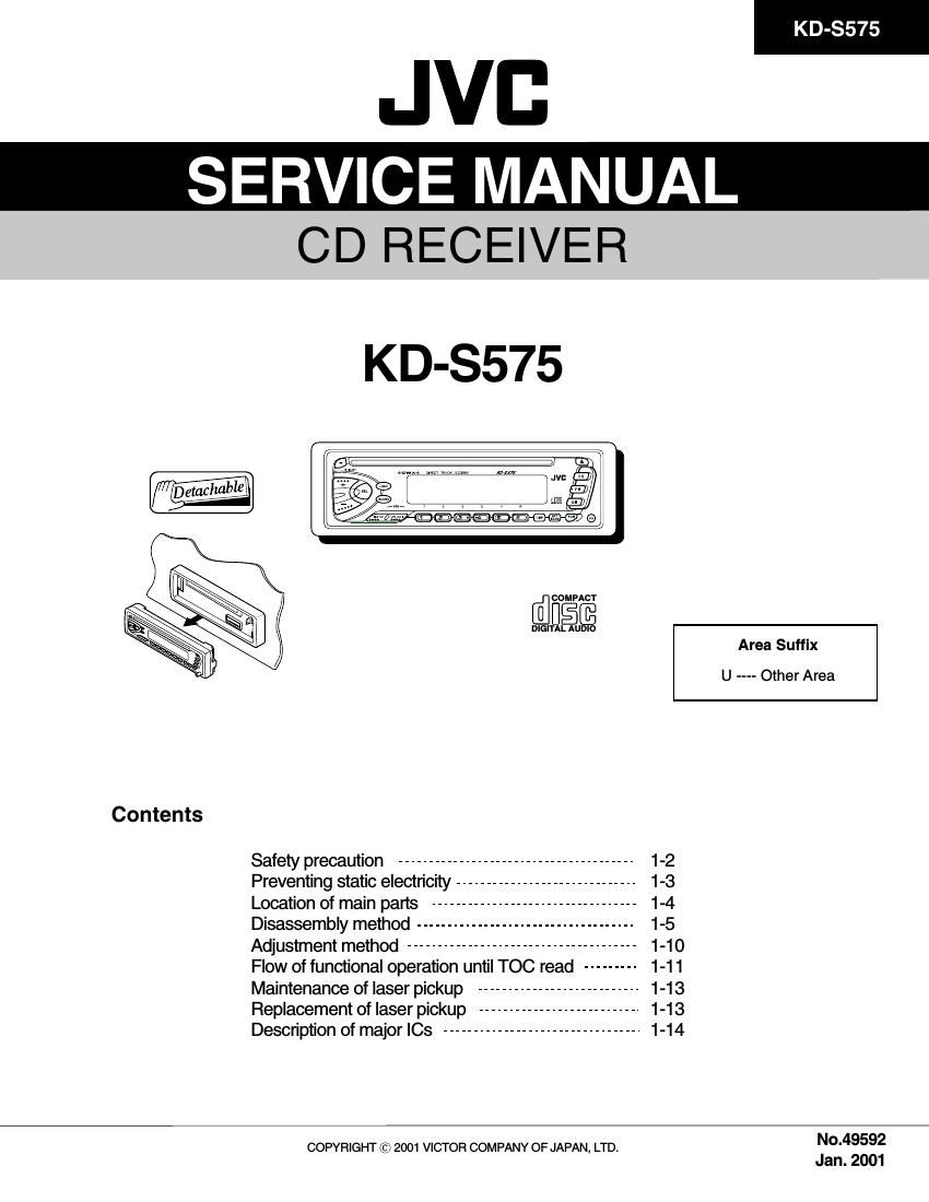 Jvc KDS 575 Service Manual