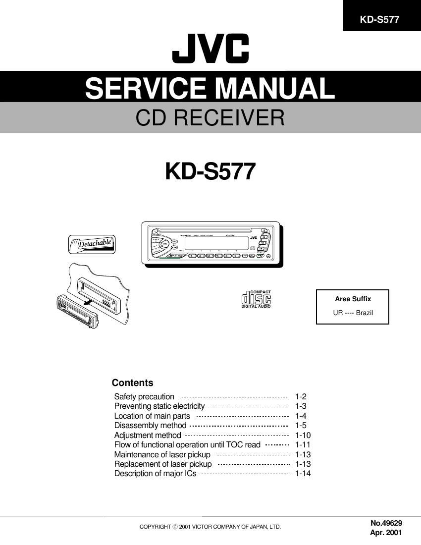 Jvc KDS 577 Service Manual