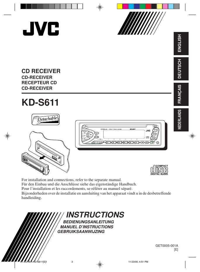 Jvc KDS 611 Owners Manual