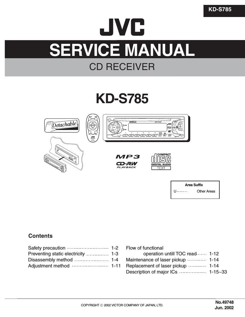 Jvc KDS 785 Schematic