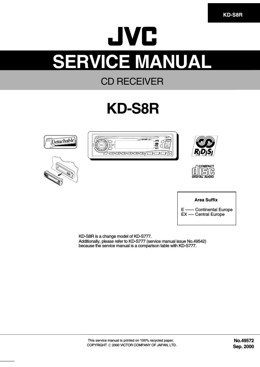 Jvc KDS 8 R Service Manual