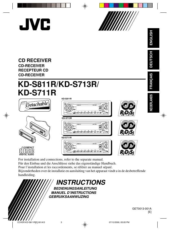 Jvc KDS 811 R Owners Manual