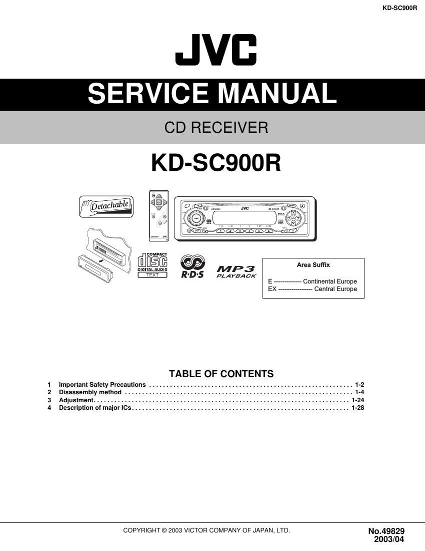 Jvc KDSC 900 R Service Manual