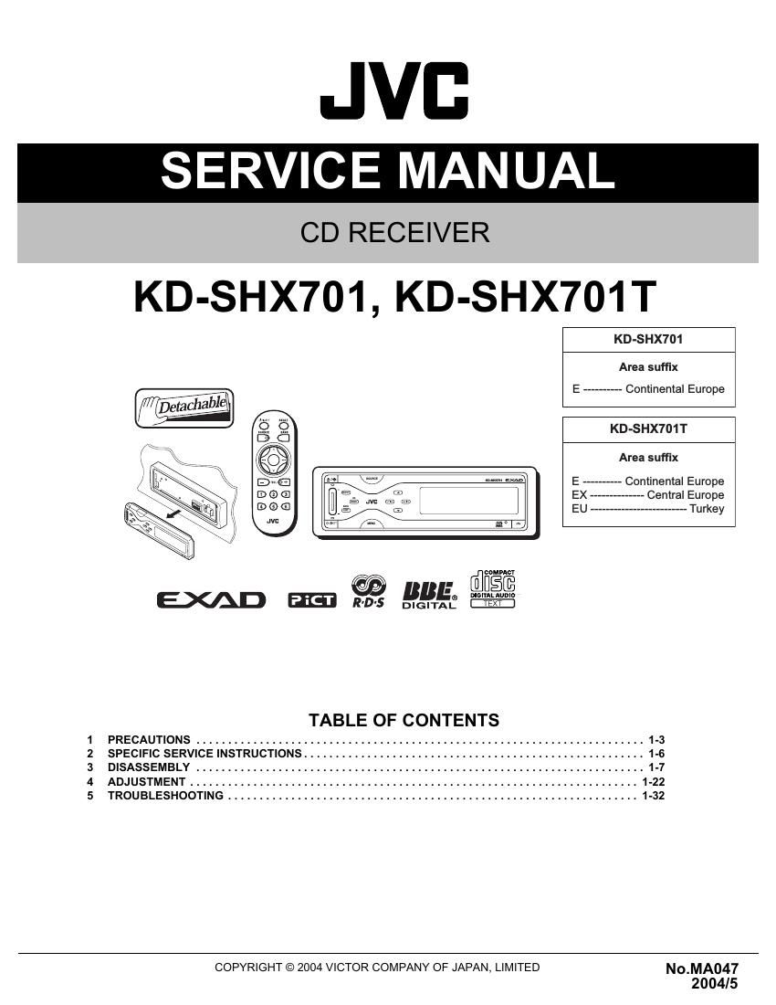 Jvc KDSHX 701 T Service Manual