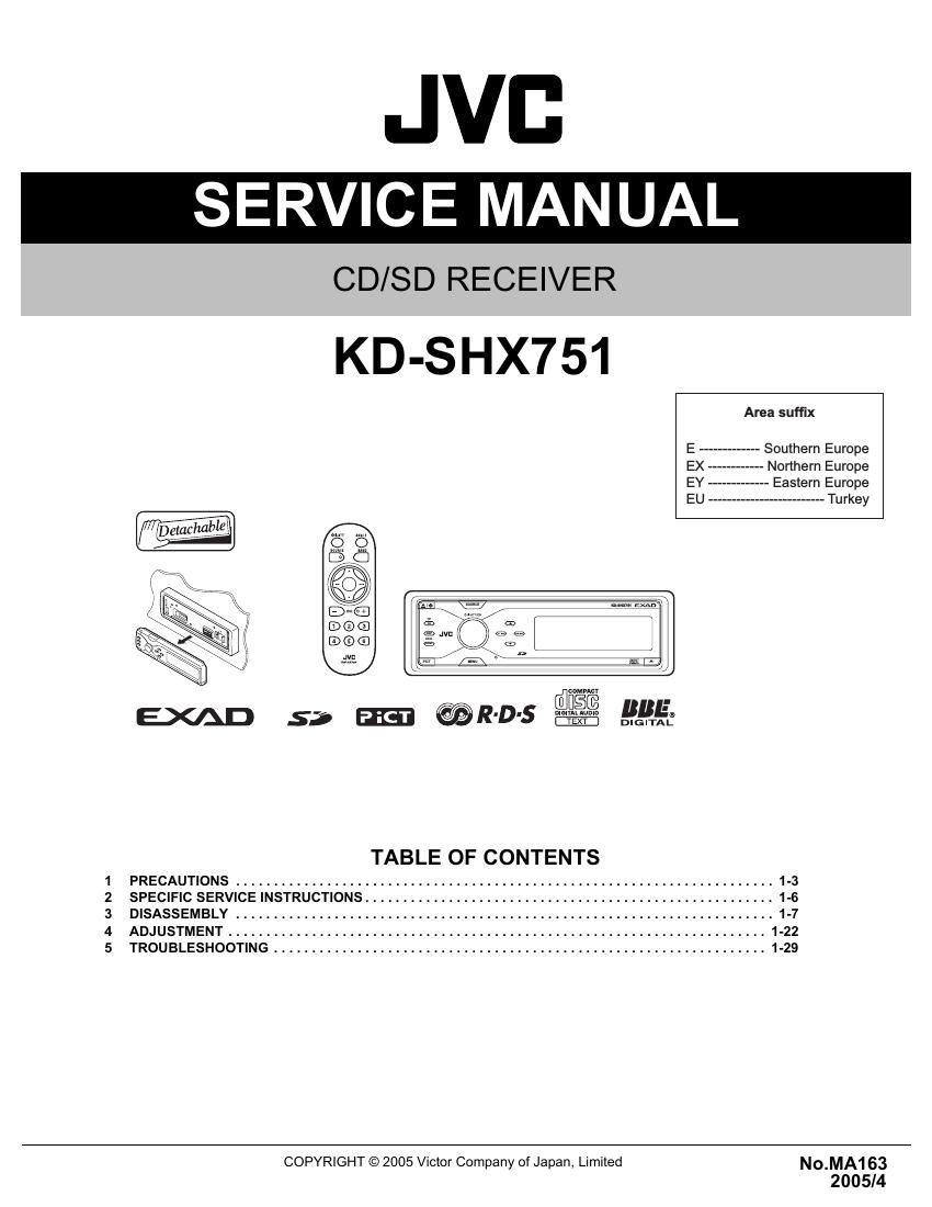 Jvc KDSHX 751 Service Manual