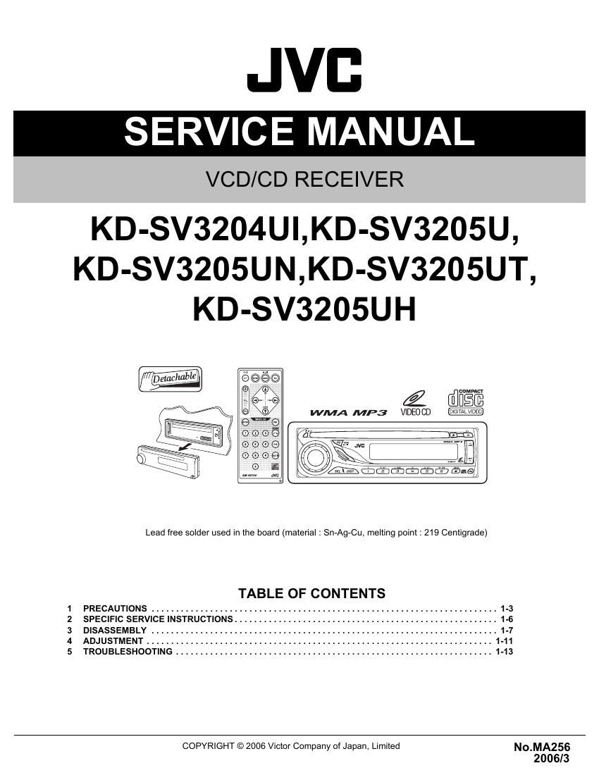 Jvc KDSV 3205 UN Service Manual