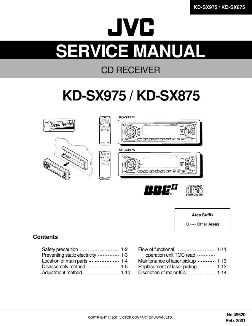 Jvc KDSX 875 Service Manual