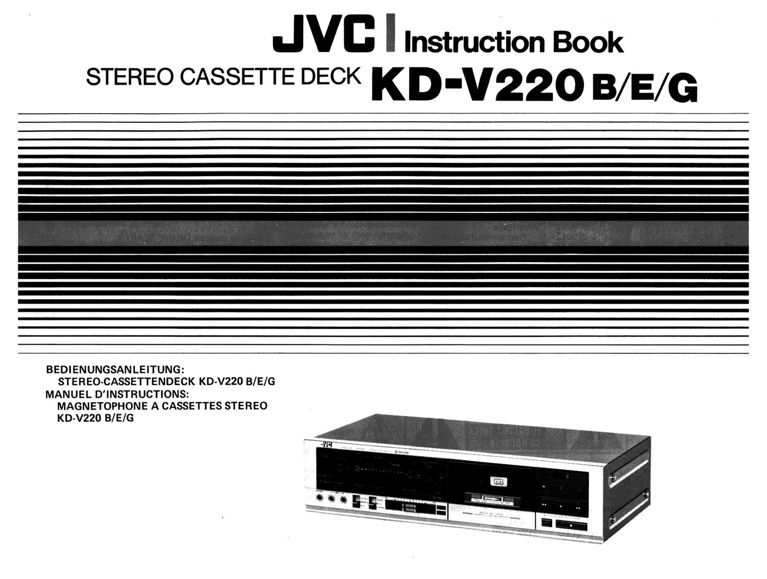Jvc KDV 220 Owners Manual