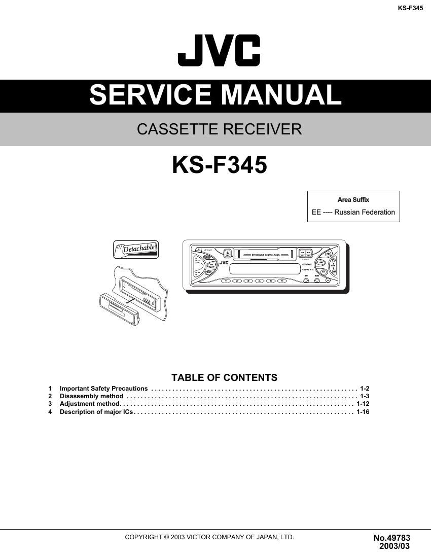 Jvc KSF 345 Service Manual