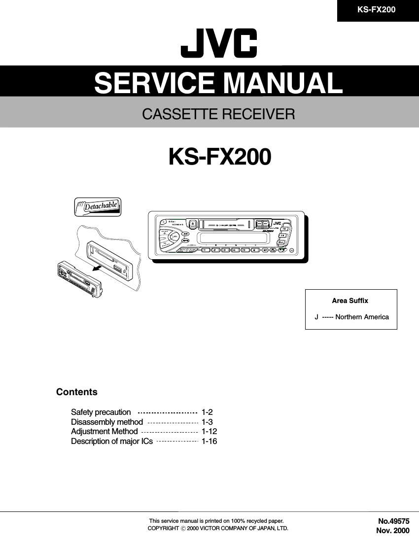 Jvc KSFX 200 Service Manual