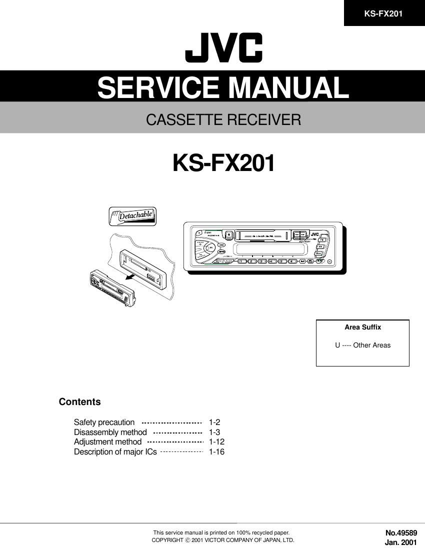 Jvc KSFX 201 Service Manual