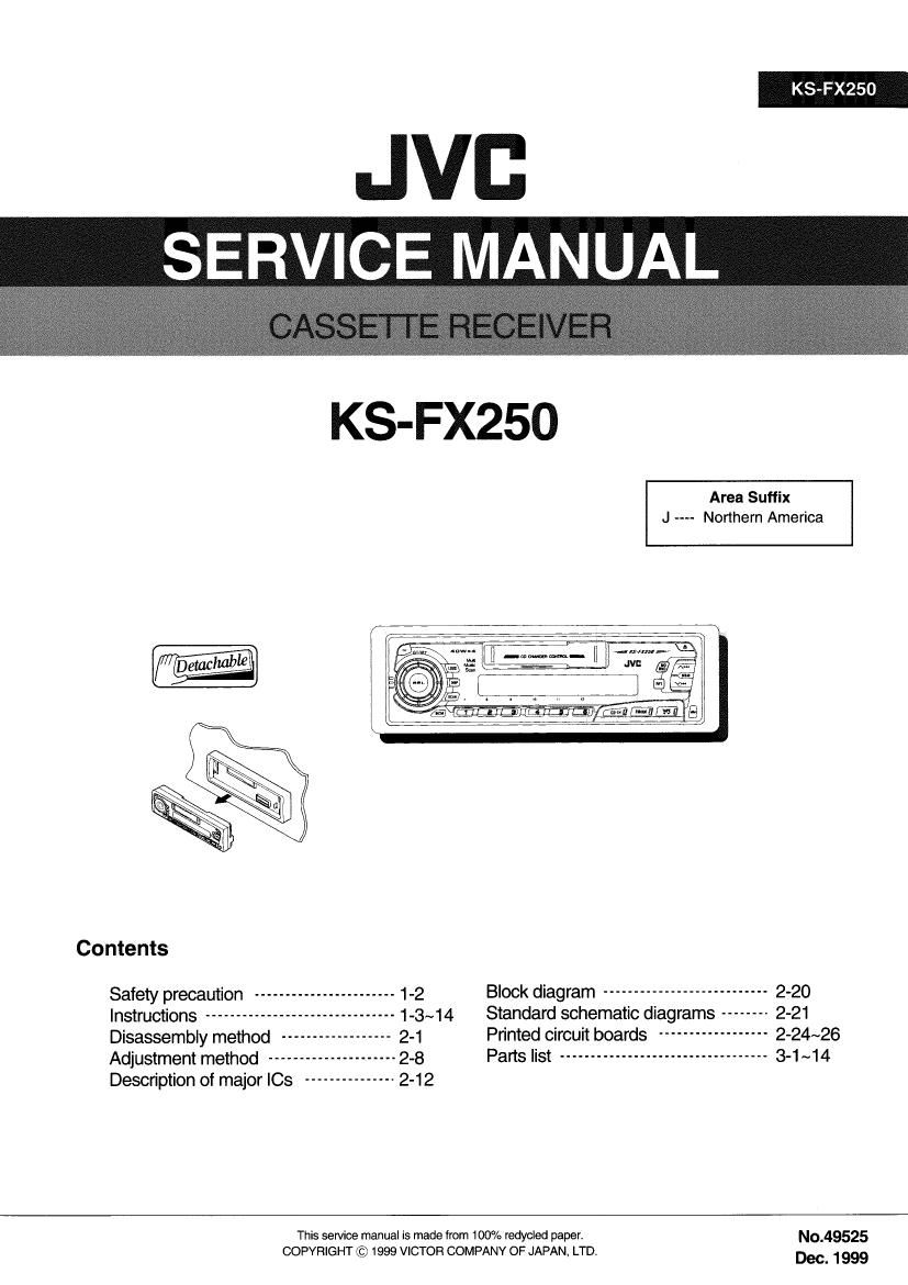 Jvc KSFX 250 Service Manual