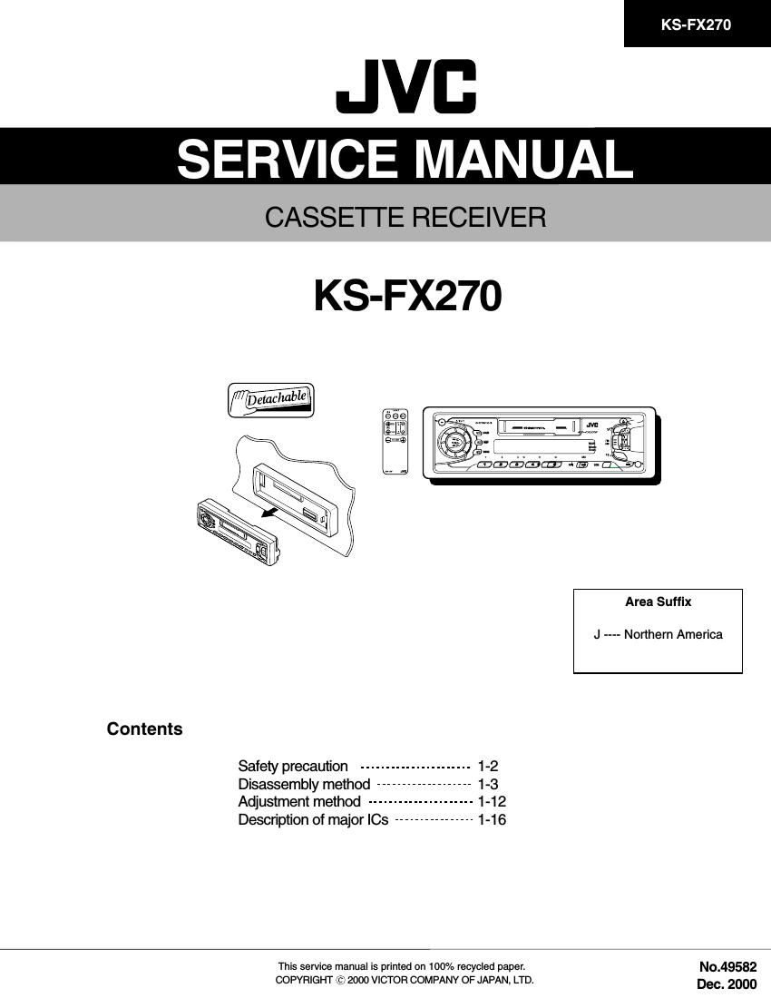 Jvc KSFX 270 Service Manual