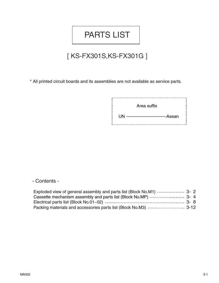 Jvc KSFX 301 G Service Manual 2