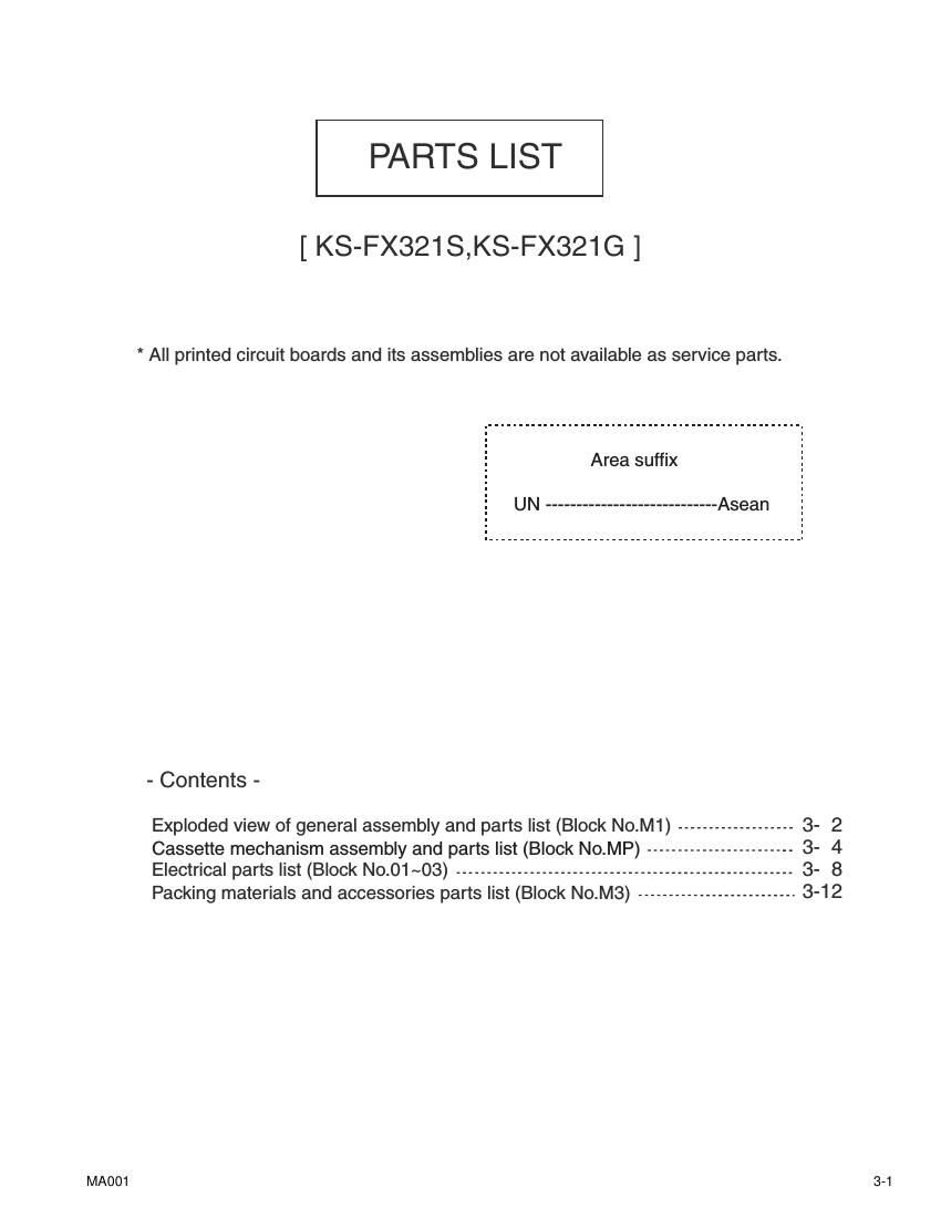 Jvc KSFX 321 G Service Manual