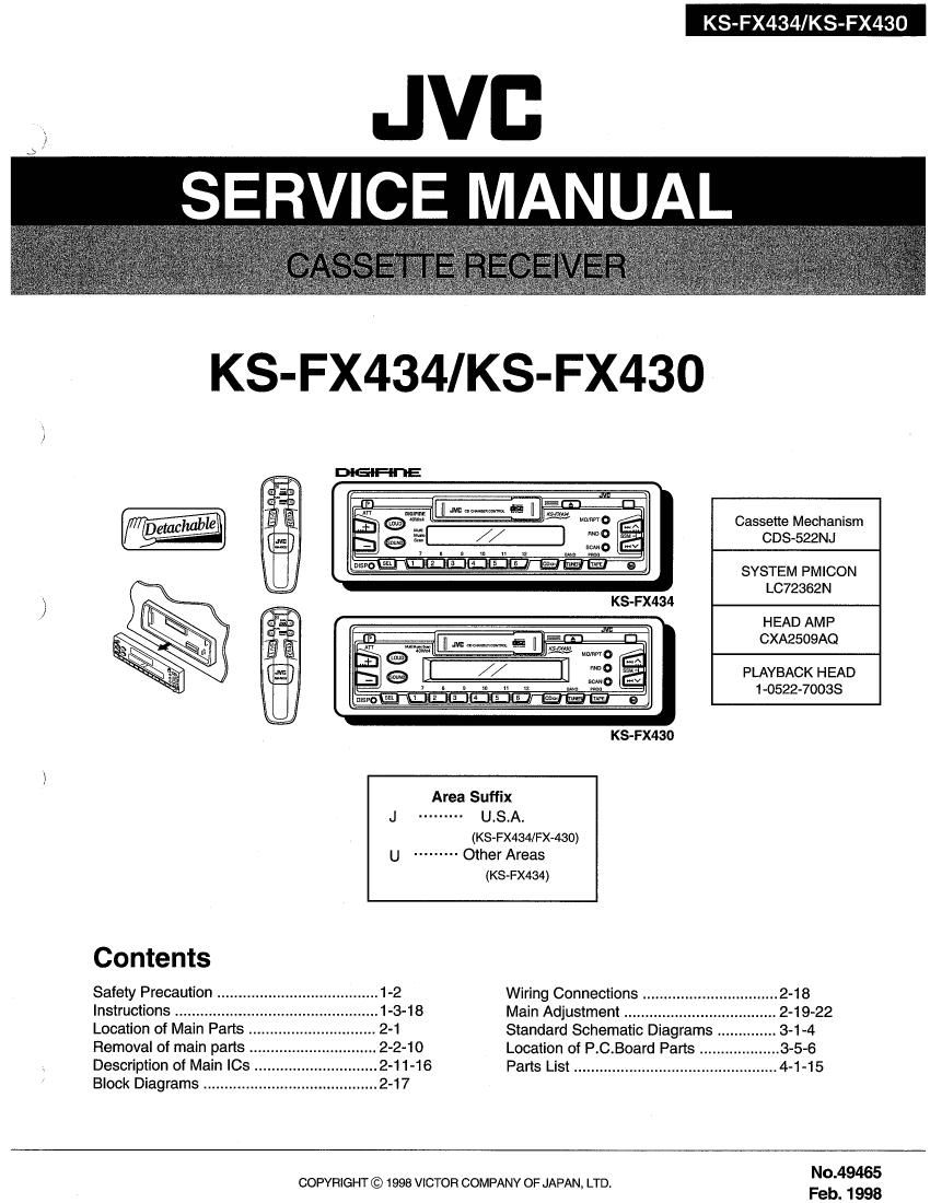 Jvc KSFX 434 Service Manual