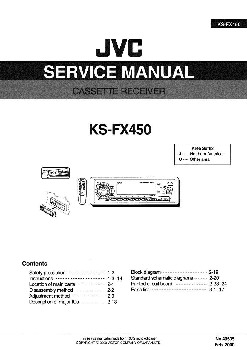 Jvc KSFX 450 Service Manual