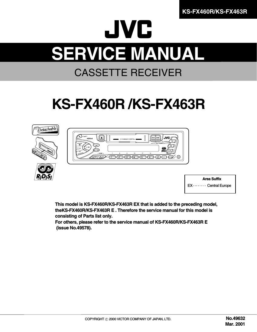 Jvc KSFX 460 R Service Manual