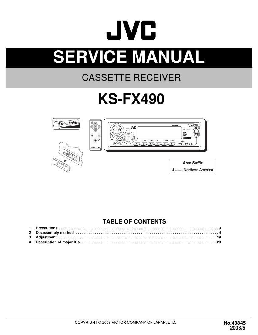 Jvc KSFX 490 Service Manual