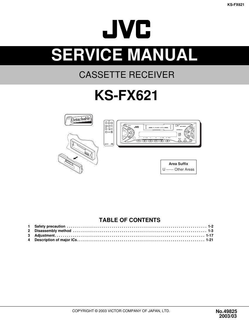 Jvc KSFX 621 Service Manual
