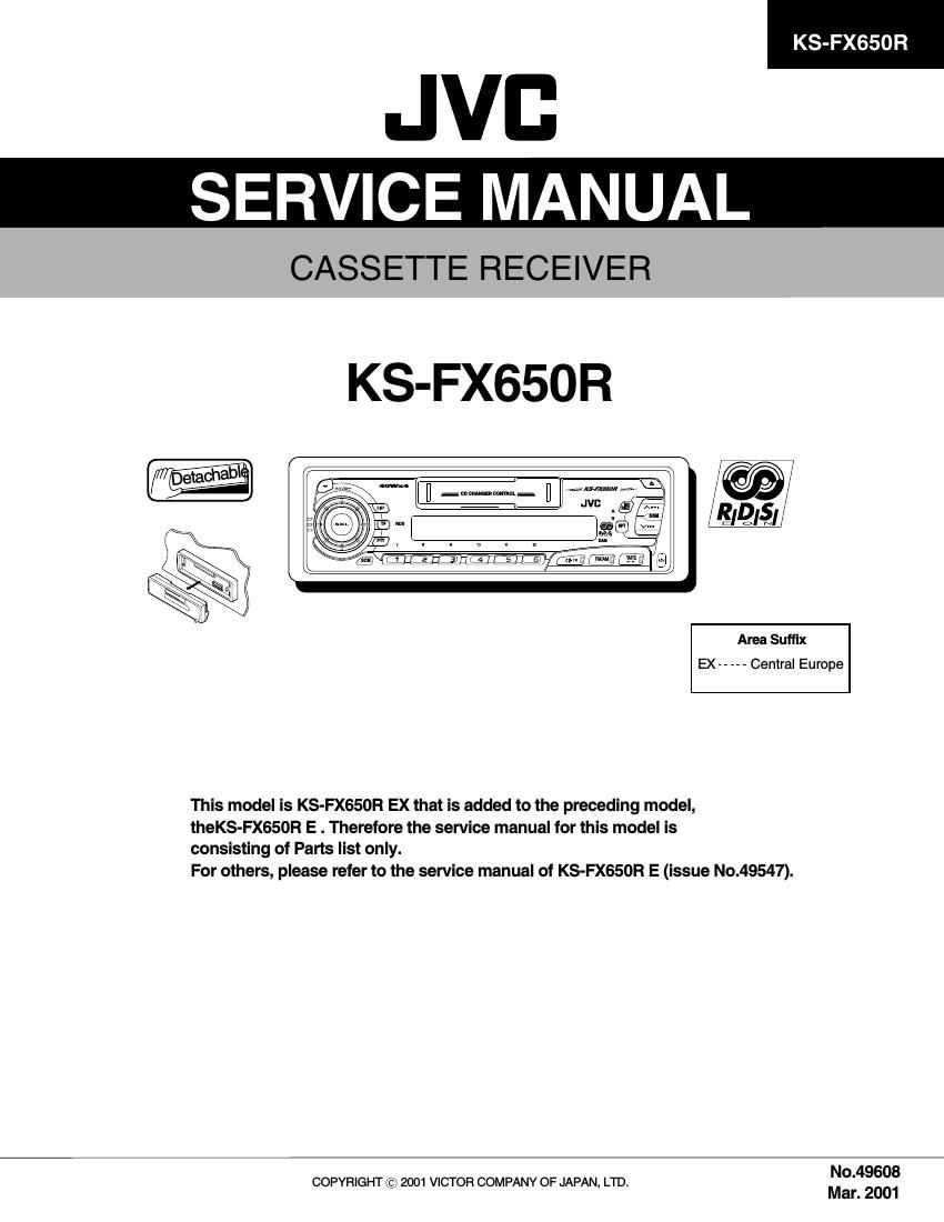 Jvc KSFX 650 R Service Manual