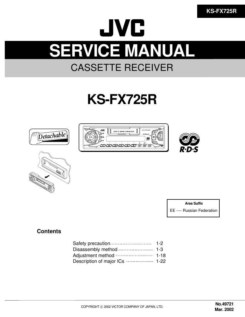 Jvc KSFX 725 R Service Manual
